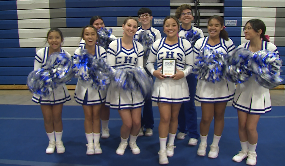 Pueblo Central receives the Qdoba Friday Night Blitz Spirit Award plaque