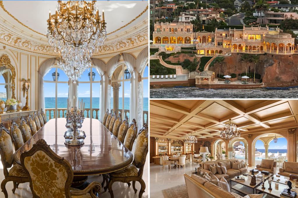 Cliffside 'Versailles' mansion in California lists for $108M after 15-year build