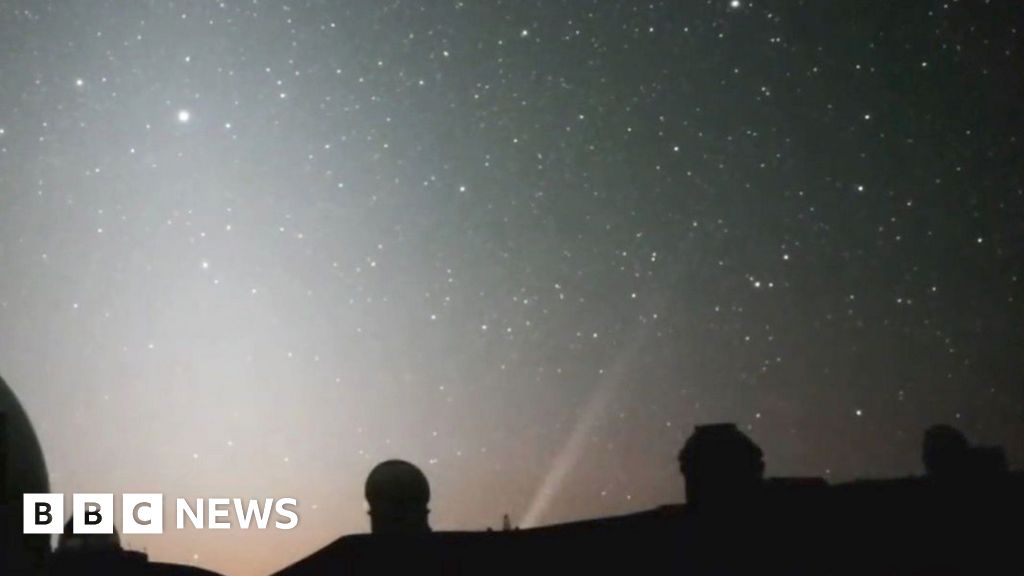 Rare brightening comet seen passing Earth from Hawaii