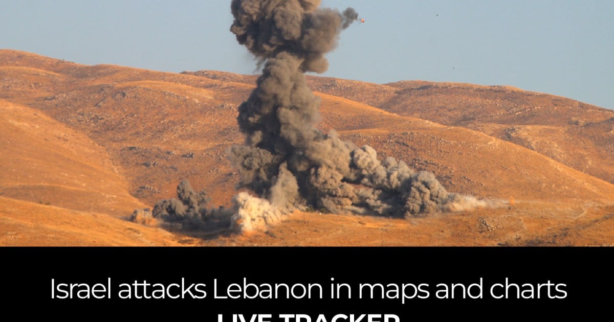 Israel attacks Lebanon in maps and charts: Live tracker