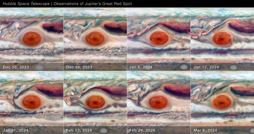 NASA’s Hubble Watches Jupiter’s Great Red Spot Behave Like a Stress Ball