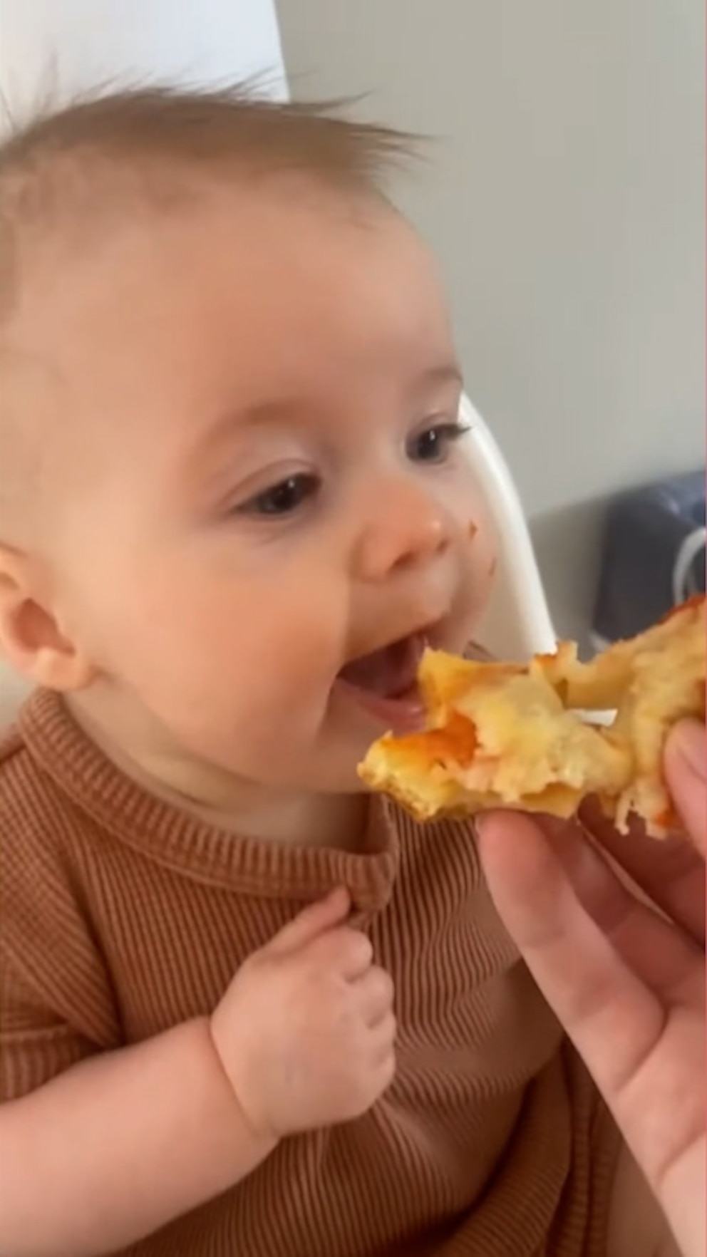 WATCH: Baby has the best reaction to trying pizza for the 1st time