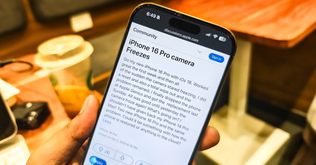 iPhone 16 Pro users are vexed by UI freezing and camera woes