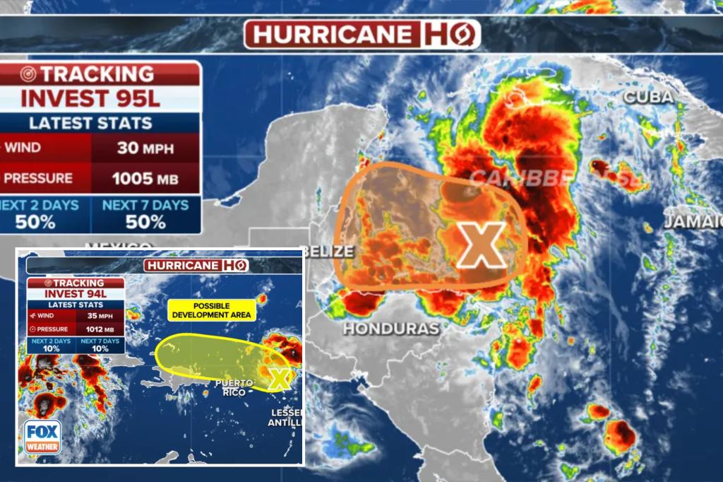 Forecasters track potential tropical storm brewing in the Caribbean