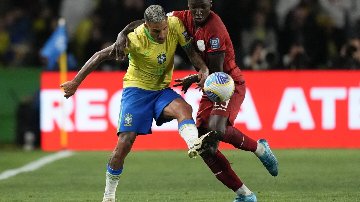 Rodrygo scores and Brazil beats Ecuador 1-0 in South American World Cup qualifying