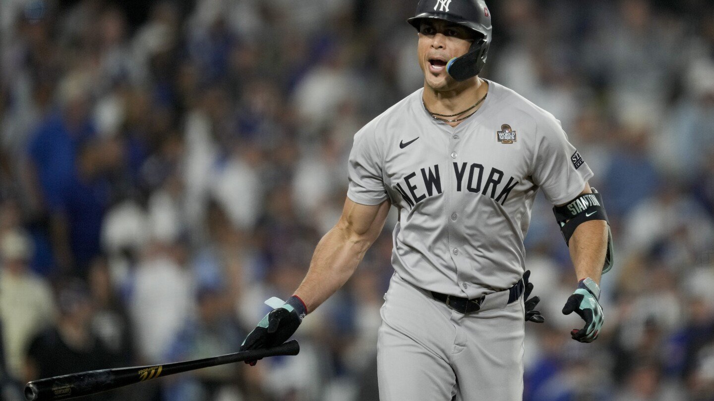 Once a kid in Dodger Stadium's seats, Giancarlo Stanton delivers again in LA, now at World Series