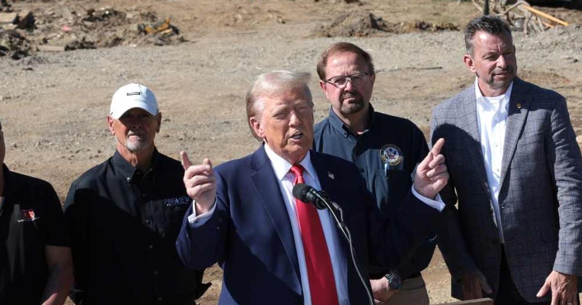 Donald Trump Says 'I Could've Been on a Beautiful Beach' - While Visiting a Hurricane-Struck Town