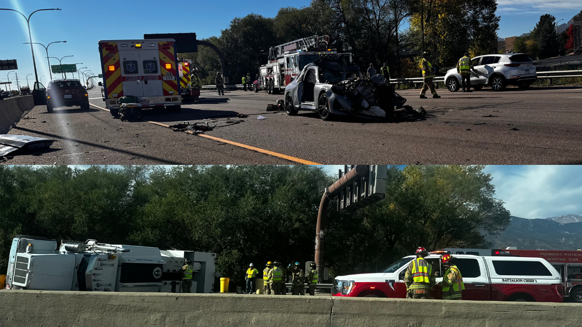 UPDATE: One person died in crash, I-25 southbound closed down for hours