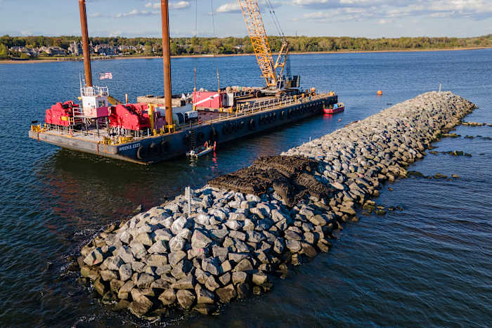 These artificial reefs off a New York City beach help sea creatures. They might also save lives