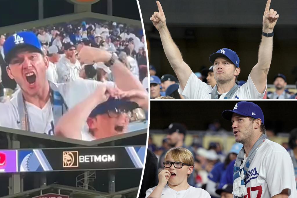 Chris Pratt makes rare outing with son Jack, 12, at Dodgers vs. Yankees game