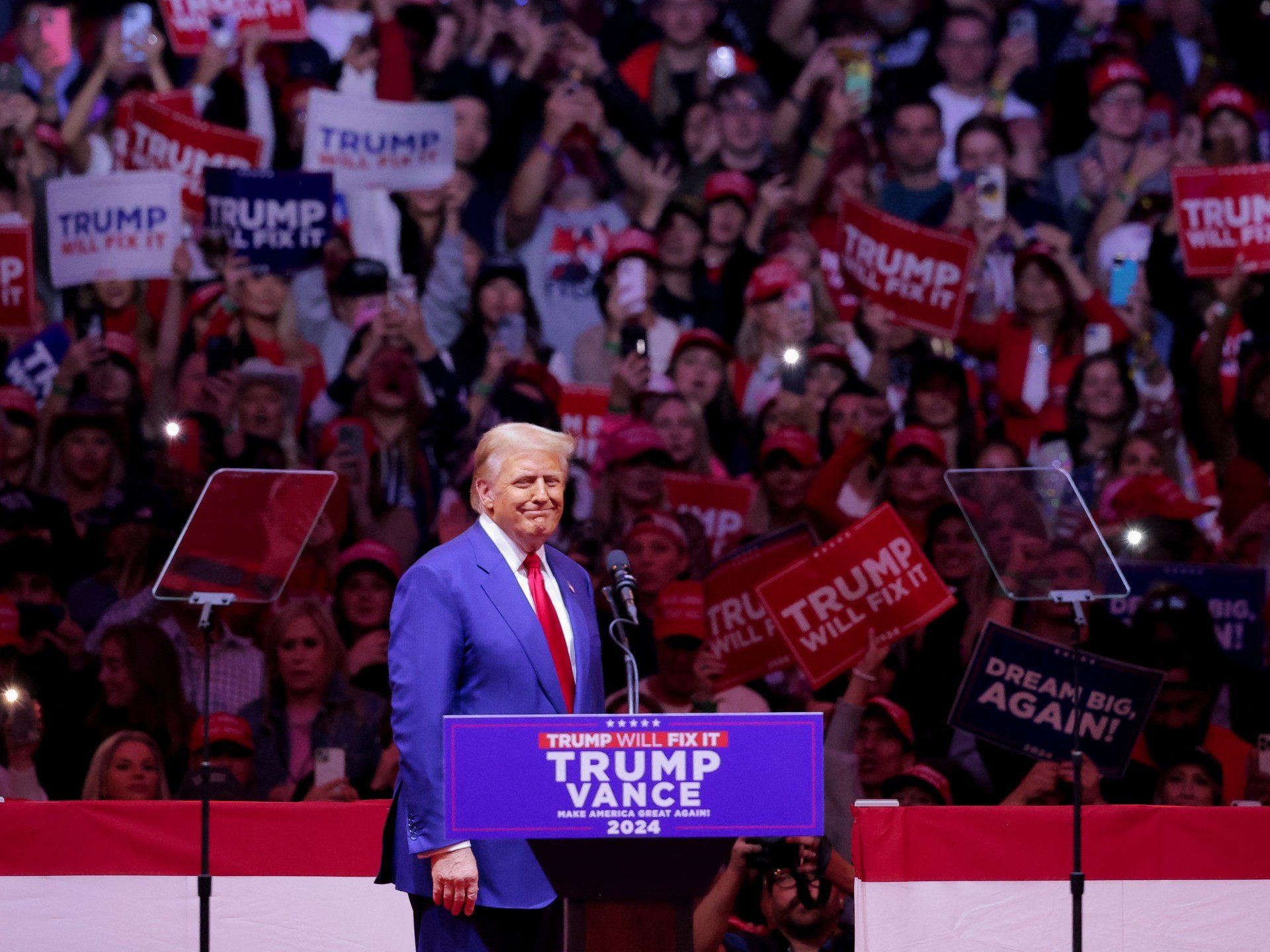 Trump attacks Harris at mega-rally at New York’s Madison Square Garden