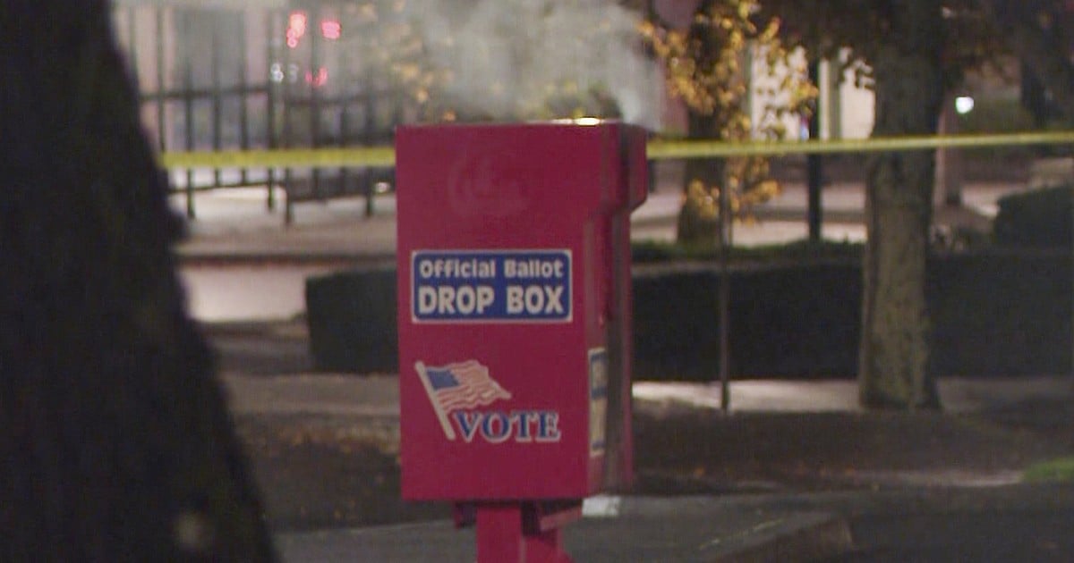 Police say fires set at ballot boxes in Oregon and Washington are connected