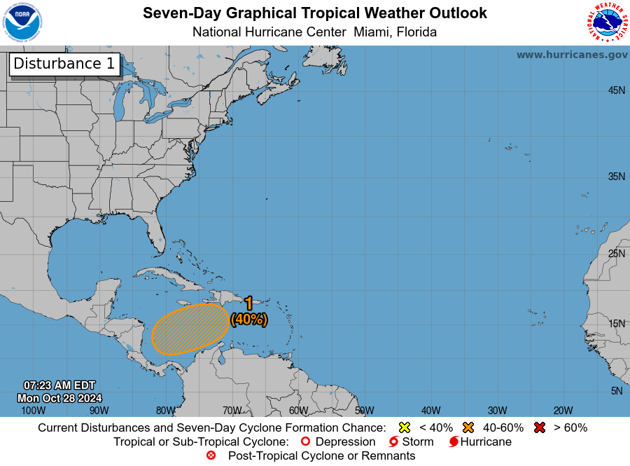 System in Caribbean has 40% chance of developing over 7 days. Here's Polk County's forecast