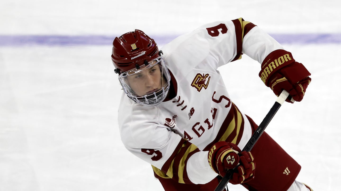 Boston College hockey's Ryan Leonard proves his spot on the penalty kill