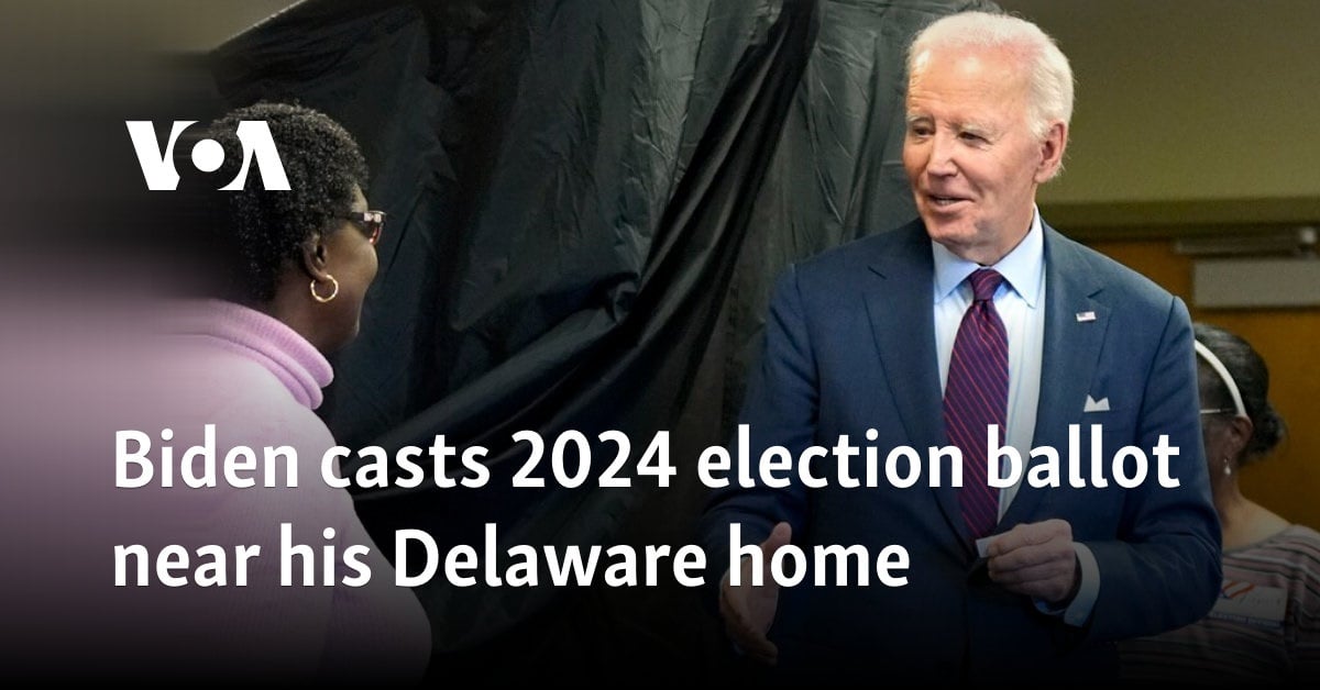 Biden casts 2024 election ballot near his Delaware home