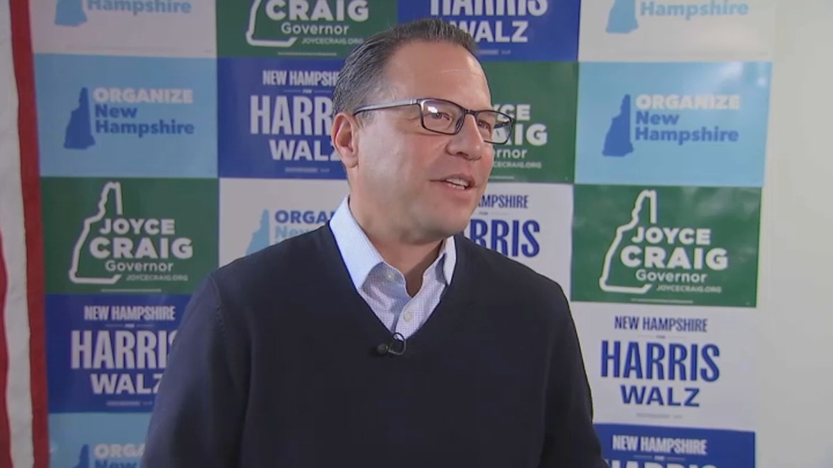 Josh Shapiro campaigns for Kamala Harris in NH