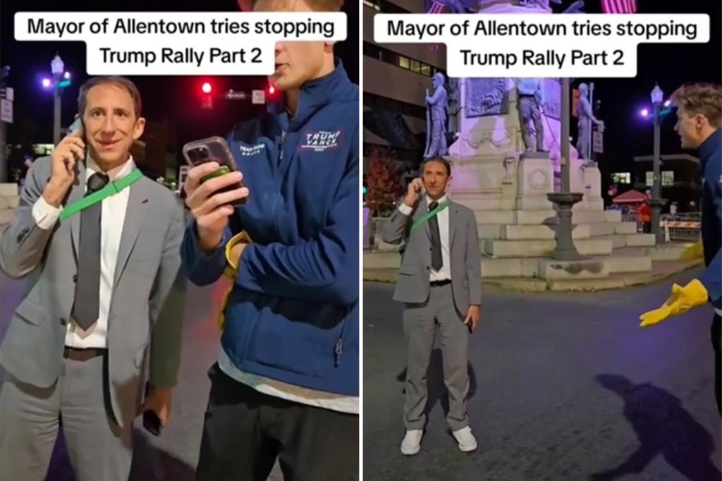 Viral video shows Trump staffer berating Dem mayor for trying to take down barricade before Allentown rally