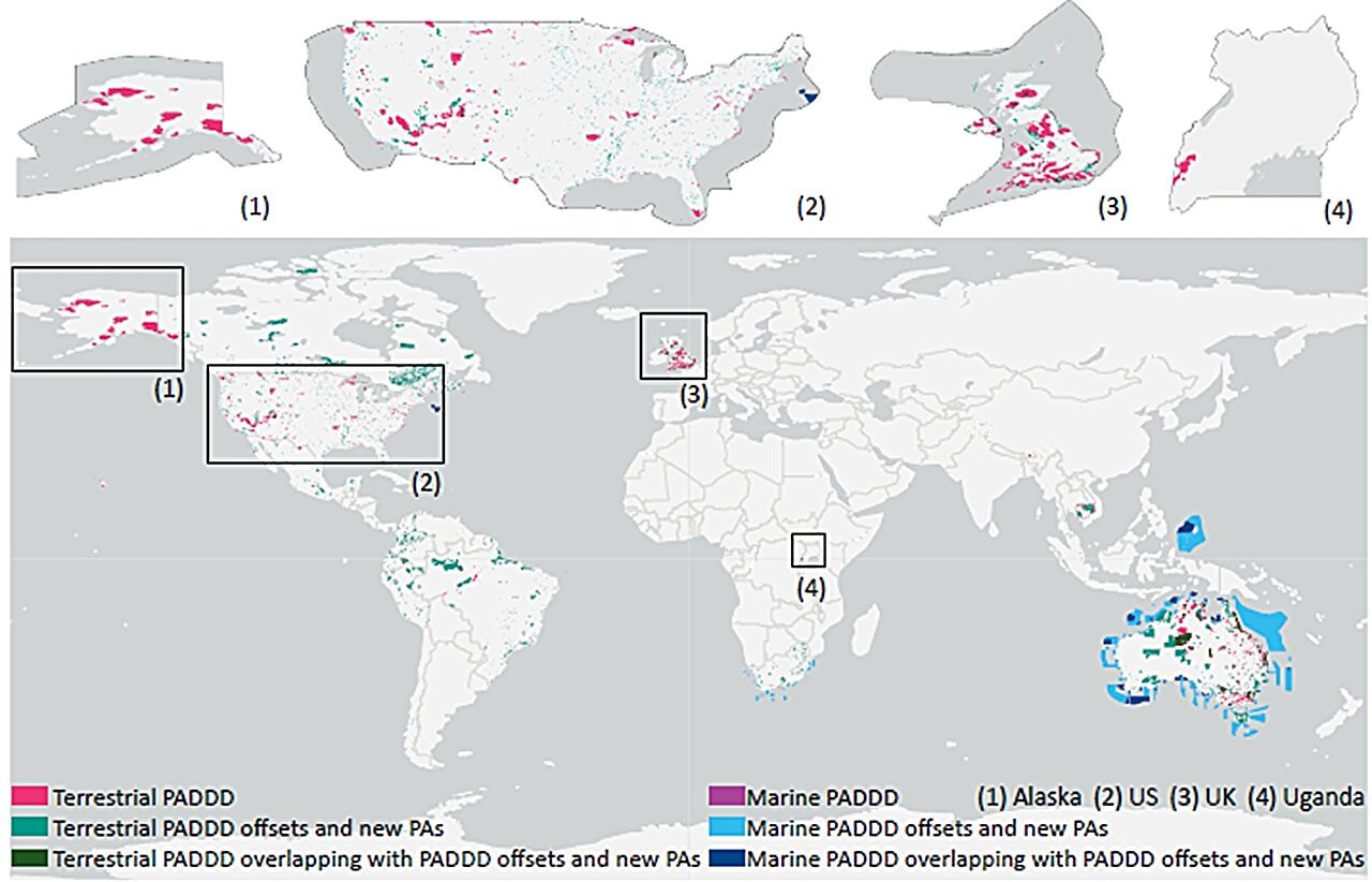 Inadequate compensation for lost or downgraded protected areas threatens global biodiversity: Study