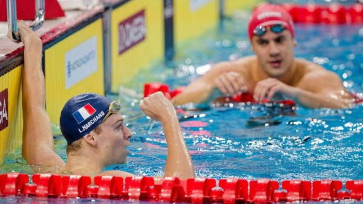 Swimming World Cup Singapore Day 1 Recap: Leon Marchand and Noe Ponti Storm Competition, Kate Douglass Shatters World Record