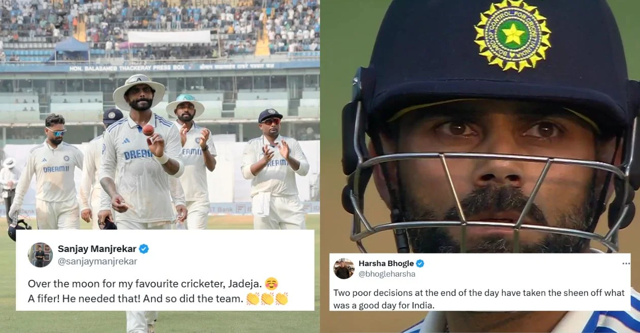 Twitter reactions: Ravindra Jadeja, Washington Sundar tear apart New Zealand before the Indian batters go into self-destruct mode on Day 1 of 3rd Test