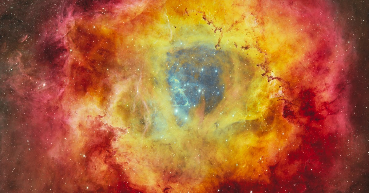 See the stunning Rosette Nebula in all its glorious colors