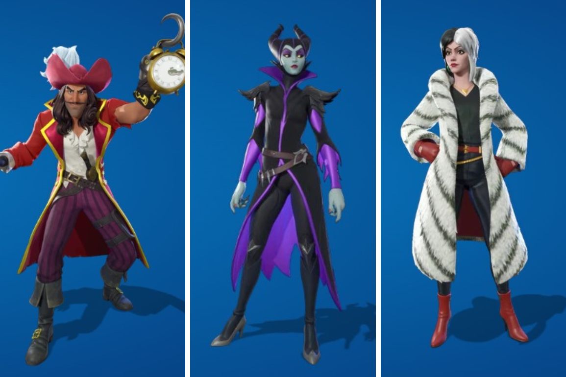 Fortnite Releases Disney Villains Bundle Featuring Captain Hook, Maleficent, & Cruella de Vil