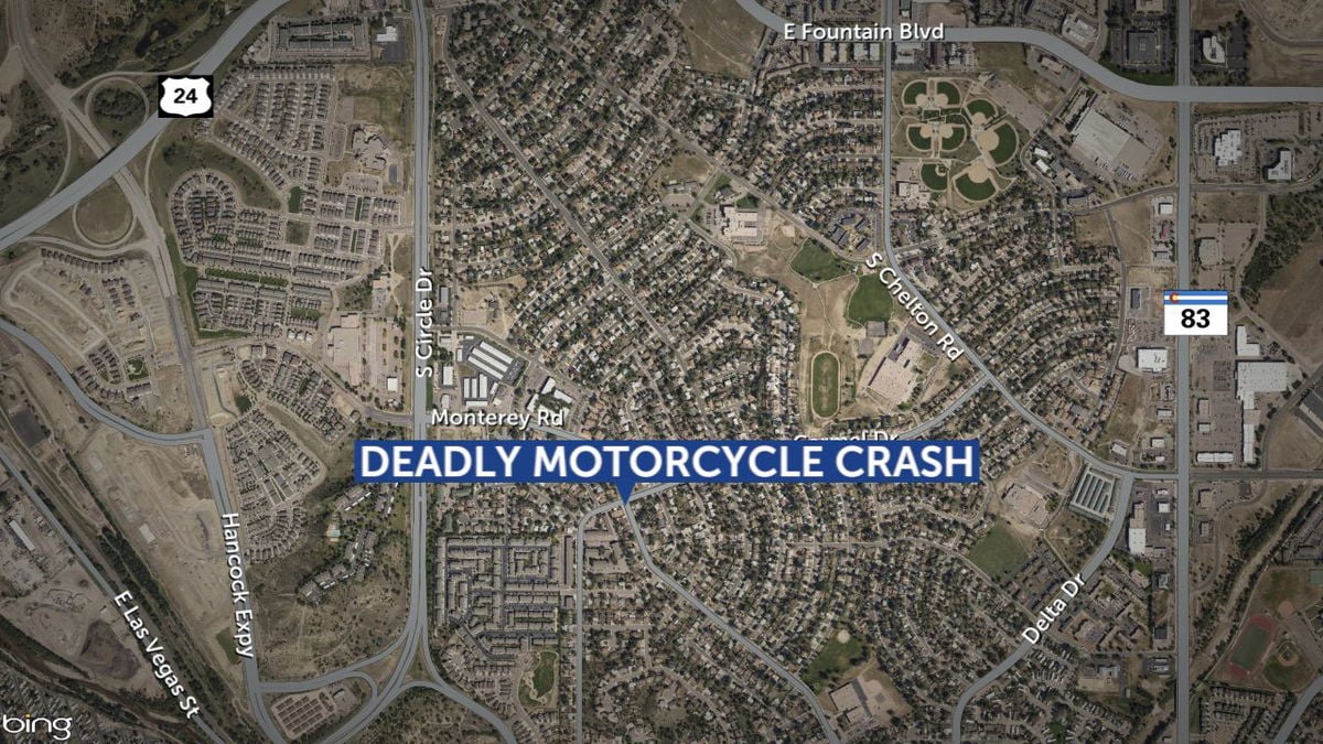 Motorcyclist killed in 2 vehicle crash in South East Colorado Springs, says police