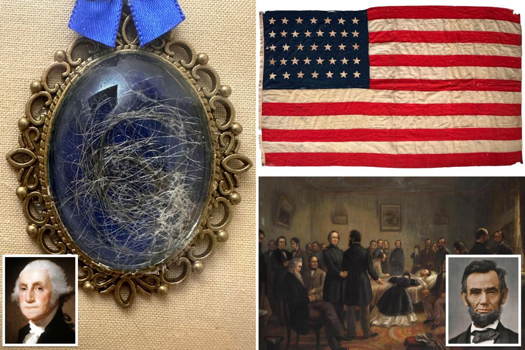 Presidential memorabilia, including a lock of Washington's hair, to be sold at NYC auction