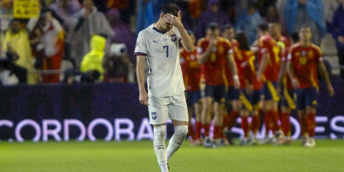 El uno x uno de Serbia en el partido ante España