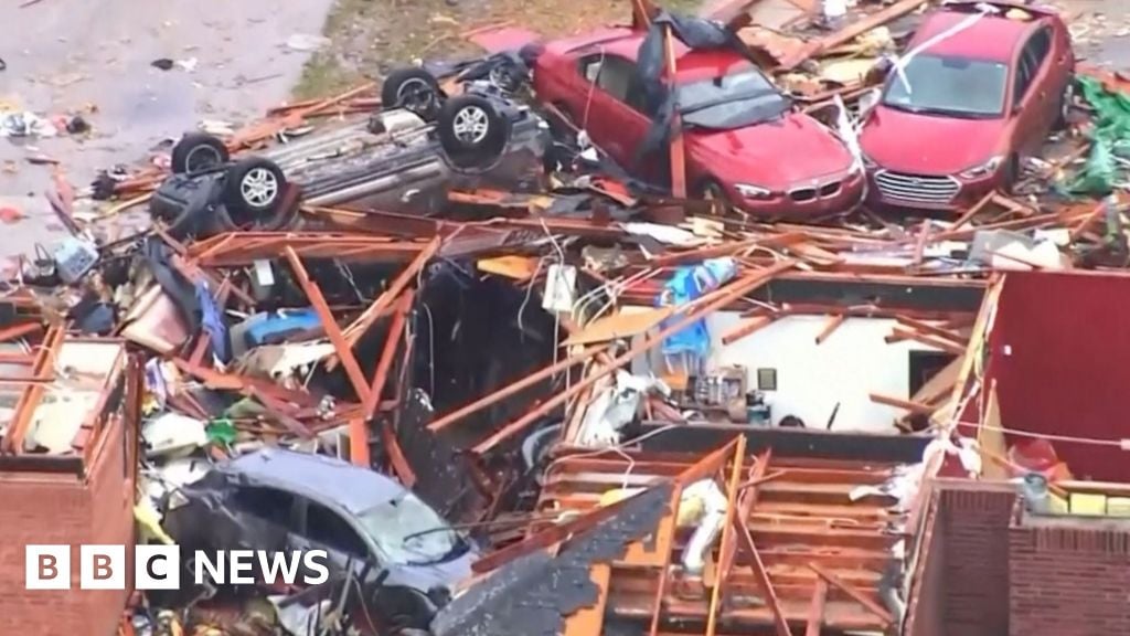 Aerial footage shows damage left by Oklahoma tornadoes