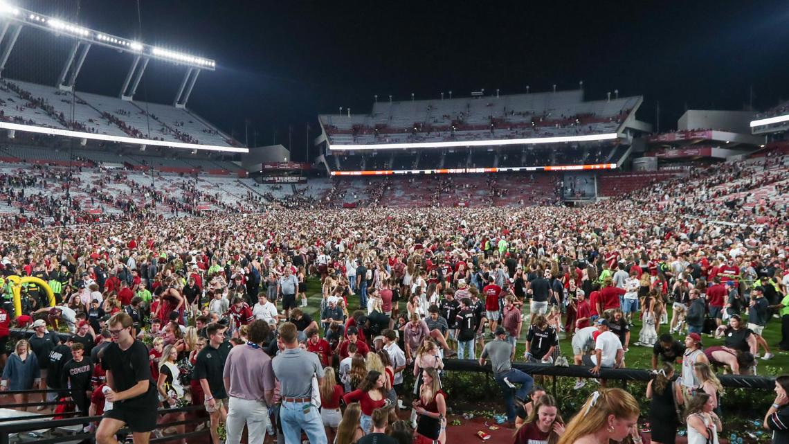 SEC fines South Carolina $250,000 after fans rush field following win over top 10 Texas A&M