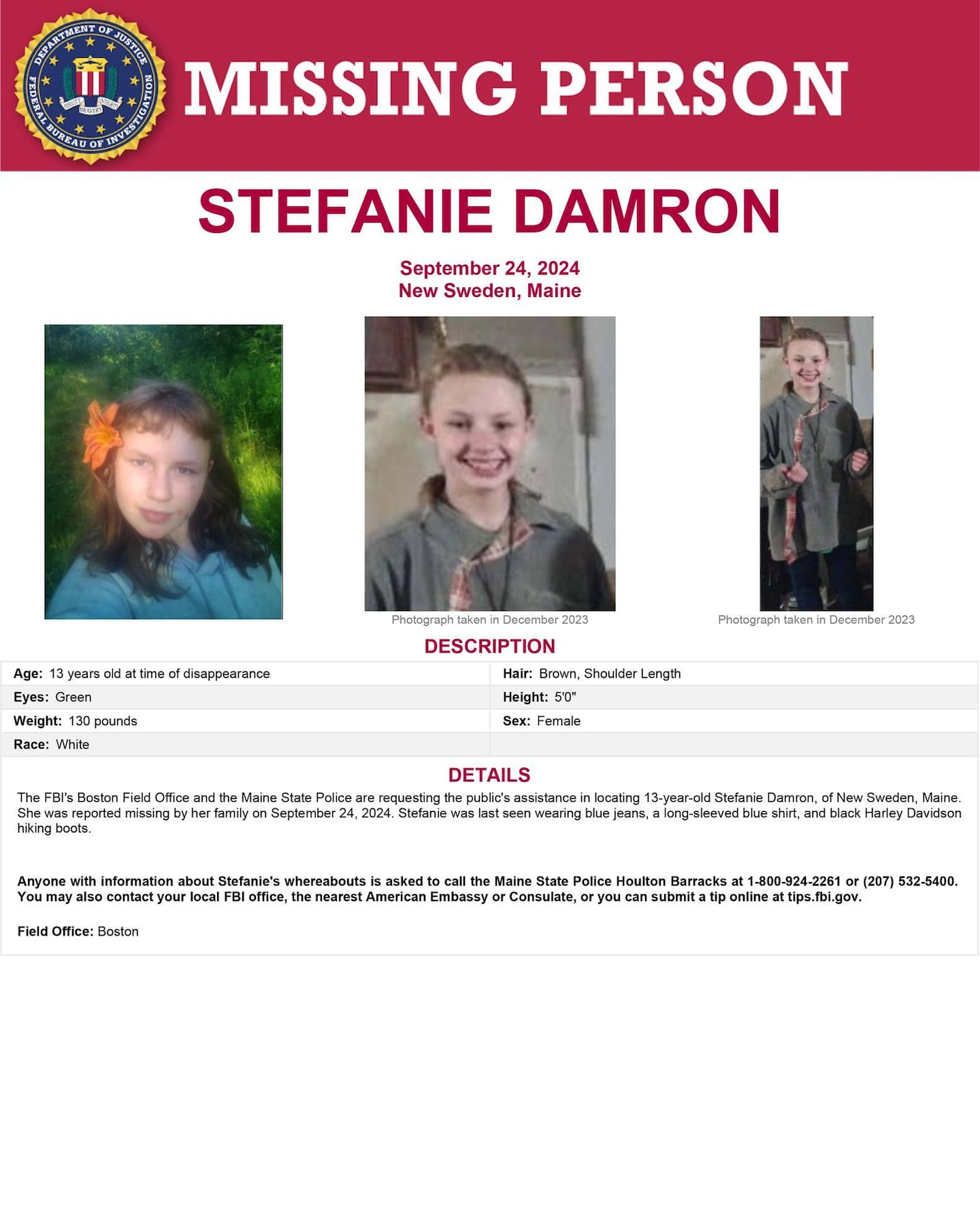 Search continues for missing 14-year-old Maine girl