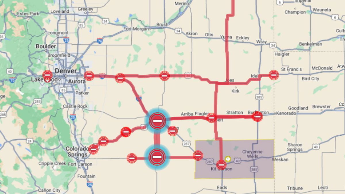 SHUTDOWN NIGHTMARE: Multiple highways east of Colo. Springs closed as snow continues