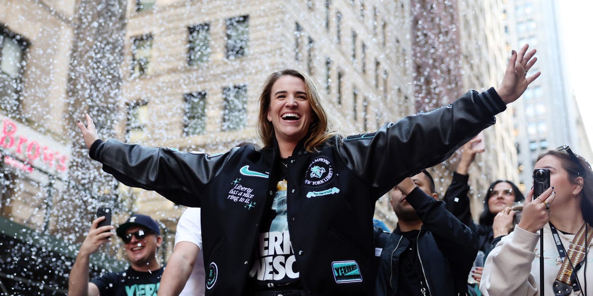 WNBA champions the New York Liberty transformed the Financial District into a party to celebrate their record-breaking season