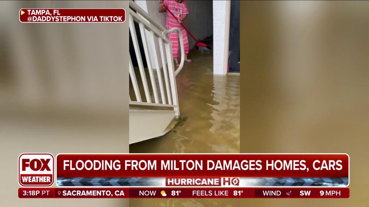 Florida man returns home after Milton to find apartment, car flooded