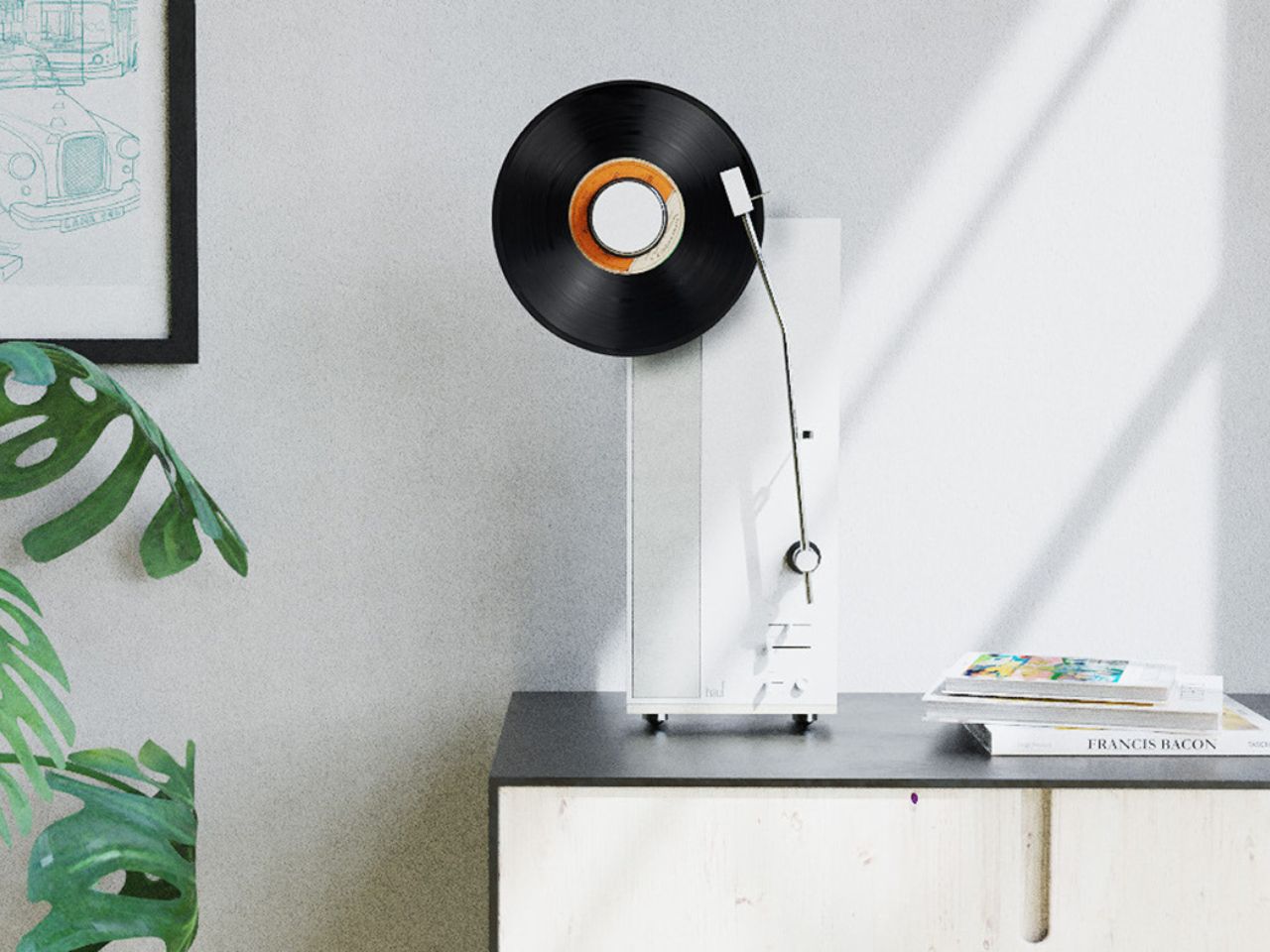 Experience Music in Style with the Hauf Vertical Record Player: A Modern Twist on Vinyl