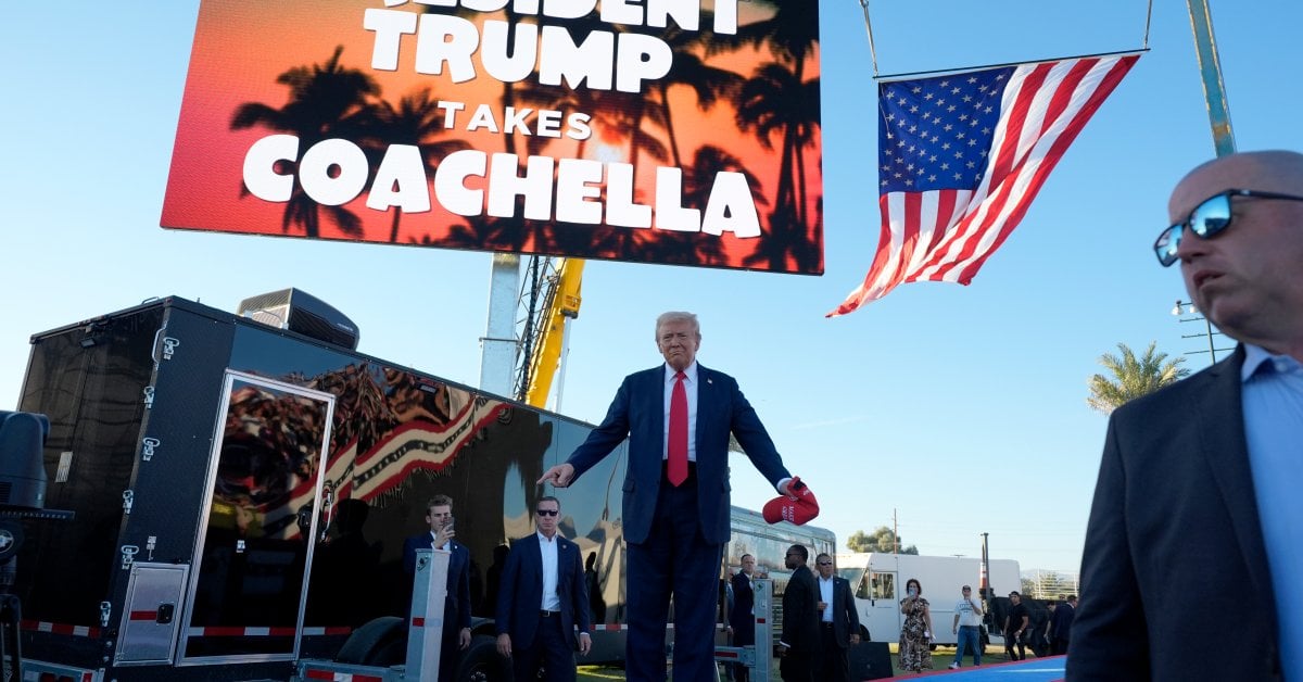 Donald Trump Holds a Rally in California, Kamala Harris’ Home State