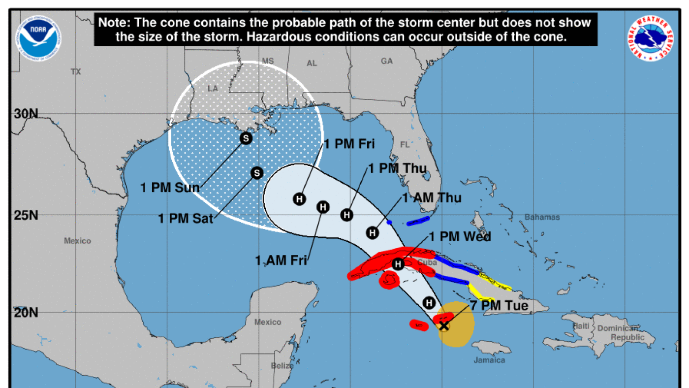 Hurricane Rafael forms in the Caribbean Sea and expected to enter the Gulf of Mexico