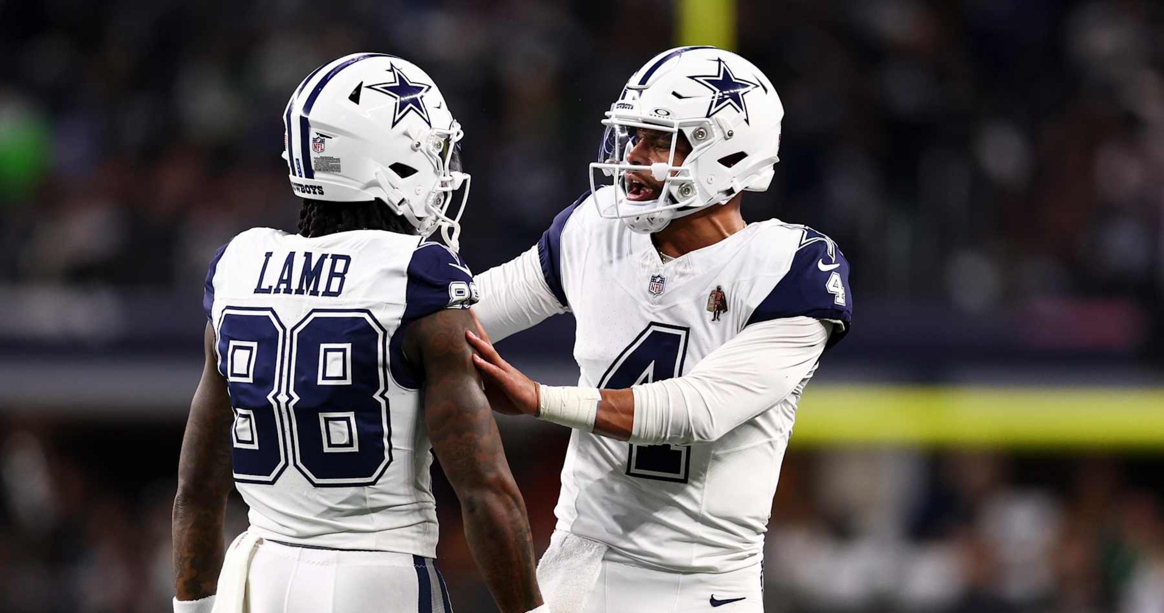 Cowboys' CeeDee Lamb Appears to Direct Words at Dak Prescott After INT vs. Steelers