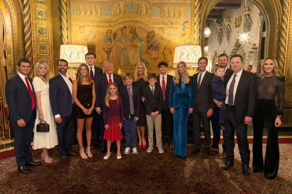 Elon Musk joins Donald Trump and family for victory ‘squad’ photo — but there’s no sign of Melania