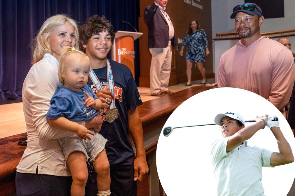 Tiger Woods, ex Elin Nordegren ride together at son Charlie's tournament