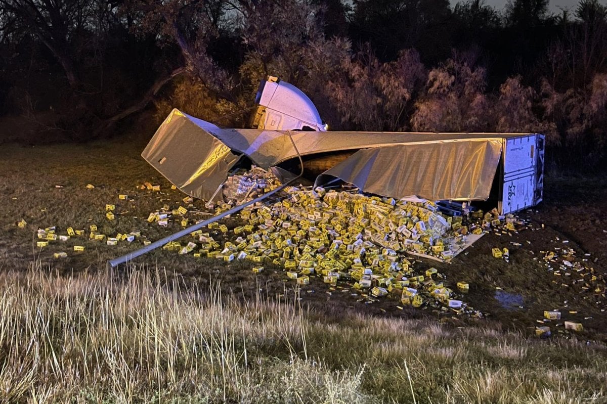 Truck spills load of energy drinks along Nebraska highway