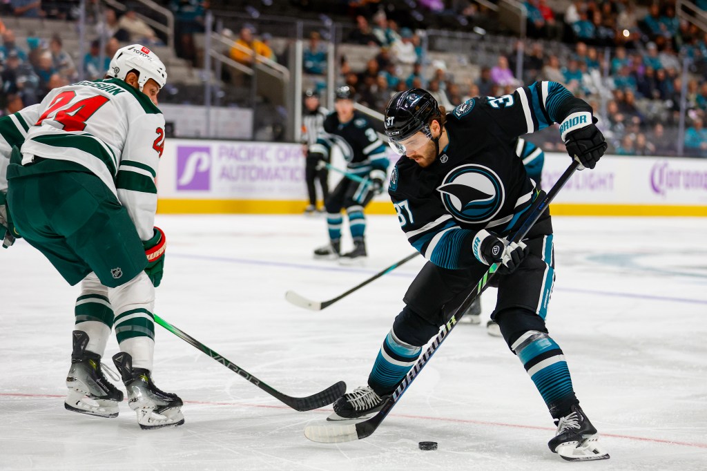 San Jose Sharks' Macklin Celebrini scores in loss to Minnesota Wild