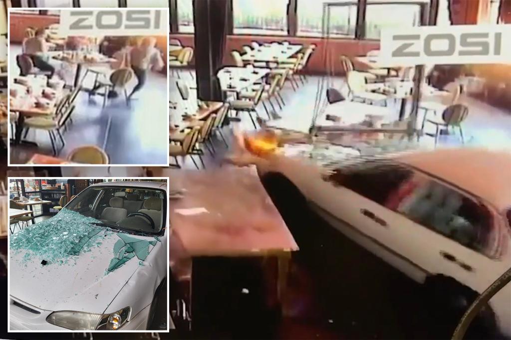 Driver plows through Italian restaurant's windows, sending brunch customers running