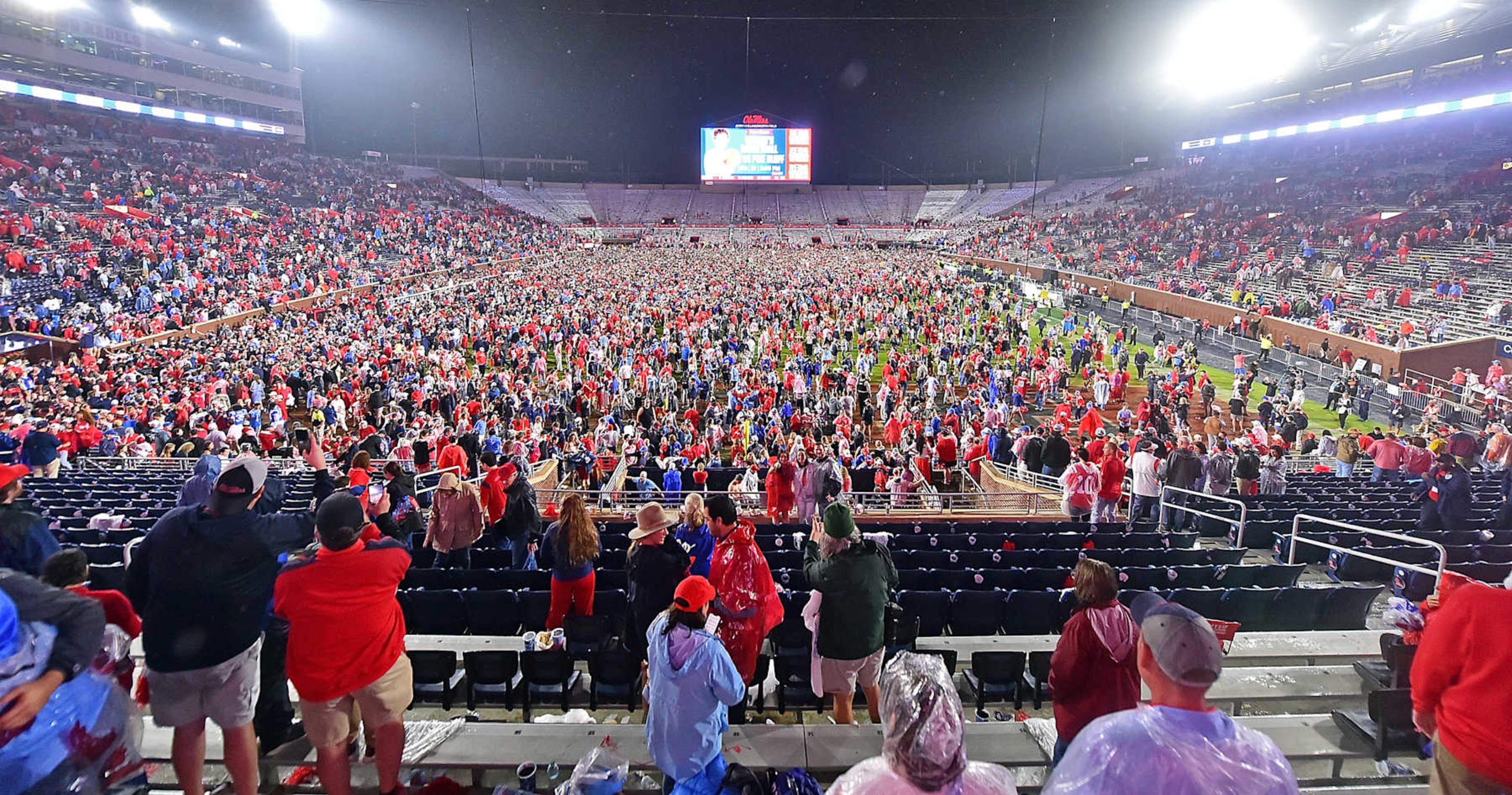 Ole Miss Fined for Field-Storming vs. Georgia; LSU Fined After Fans Throw Debris