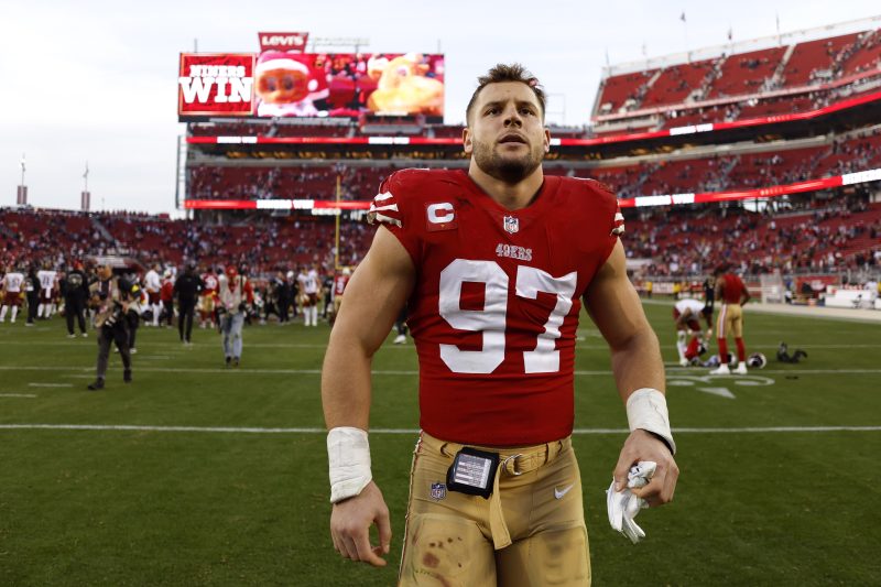 49ers star Nick Bosa fined for crashing interview wearing MAGA hat