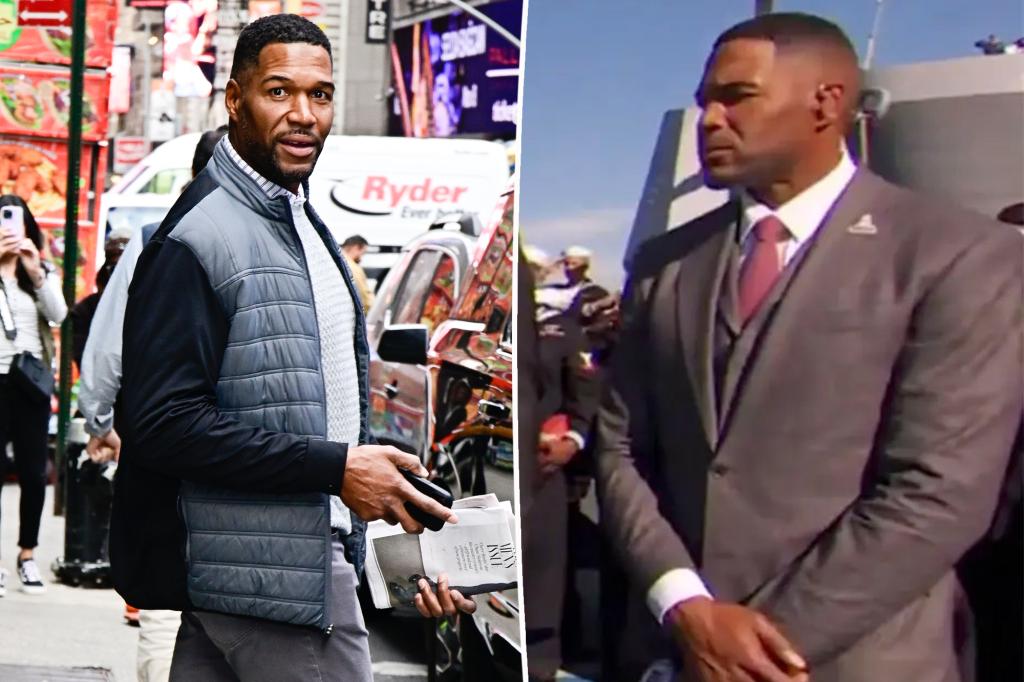 Michael Strahan throws reporter's phone after question about national anthem controversy