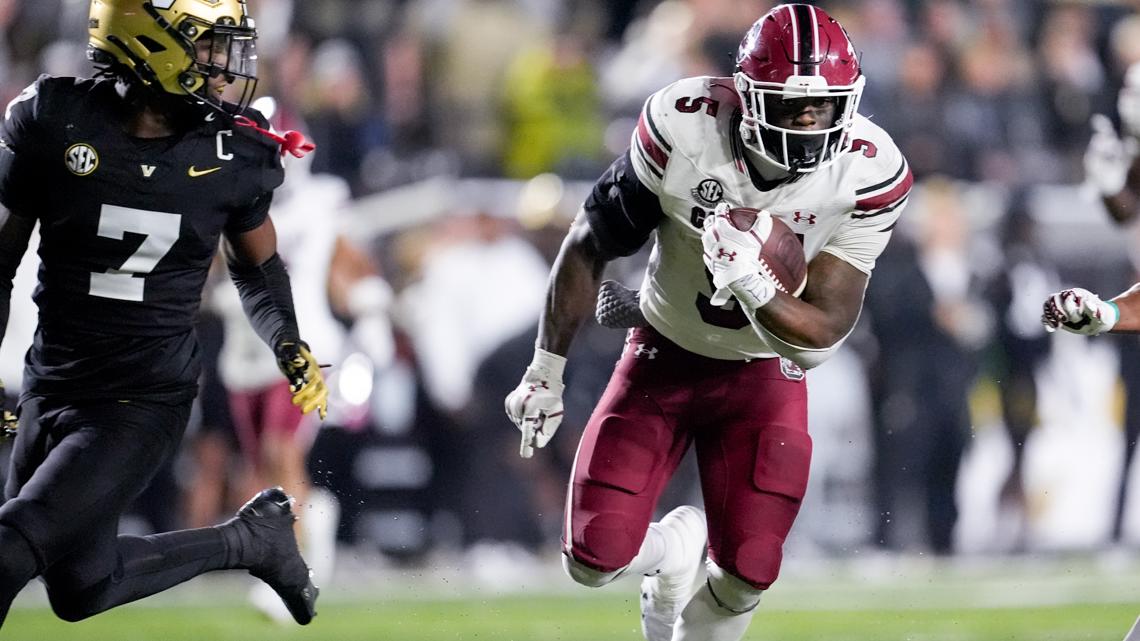 Raheim 'Rocket' Sanders taking off for the Gamecocks