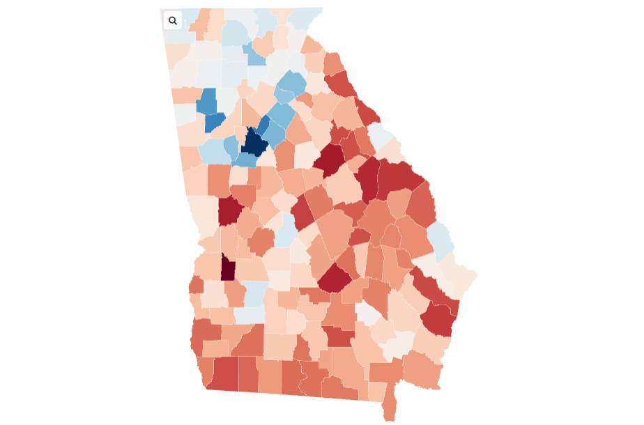 Atlanta Suburbs Defy a National Trend, Shifting Left