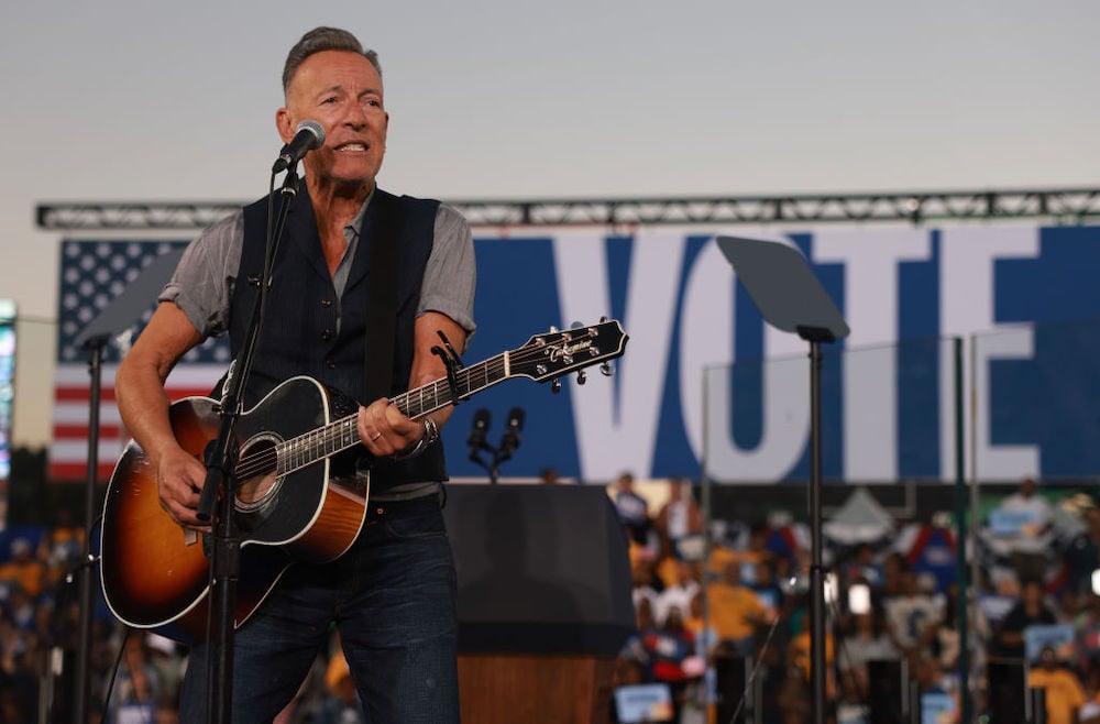 Watch Bruce Springsteen Play His Hits For Howard Stern, Kamala Harris Rally